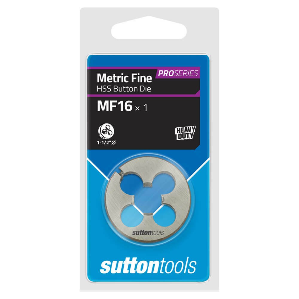 Sutton M555 1.5" OD Metric Button Die - HSS Pro Series - AIMS Industrial Supplies