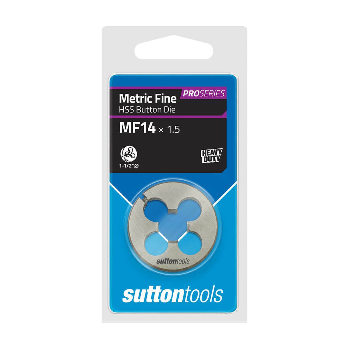 Sutton M555 1.5" OD Metric Button Die - HSS Pro Series