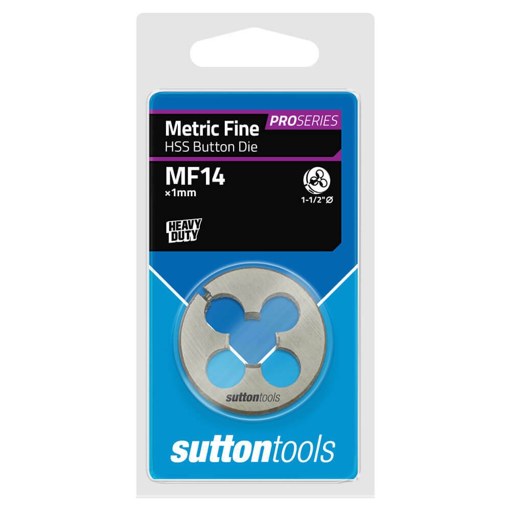 Sutton M555 1.5" OD Metric Button Die - HSS Pro Series - AIMS Industrial Supplies