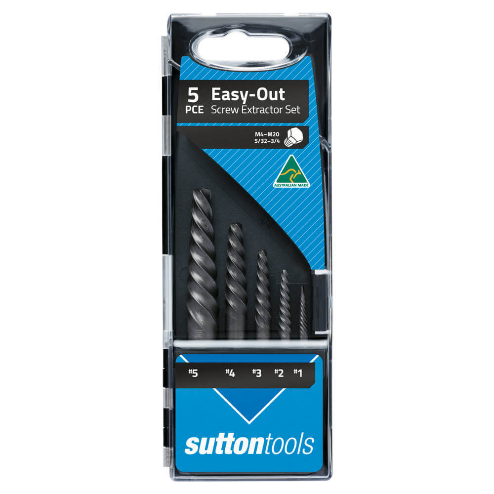 Sutton M603S15 Easy-Out Screw Extractor Set 5 piece #1 - #5 - Carbon Steel1