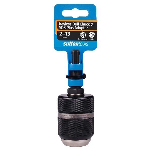 Sutton M8010013 Keyless Drill Chuck and SDS Plus Adaptor 2-13mm - AIMS Industrial Supplies