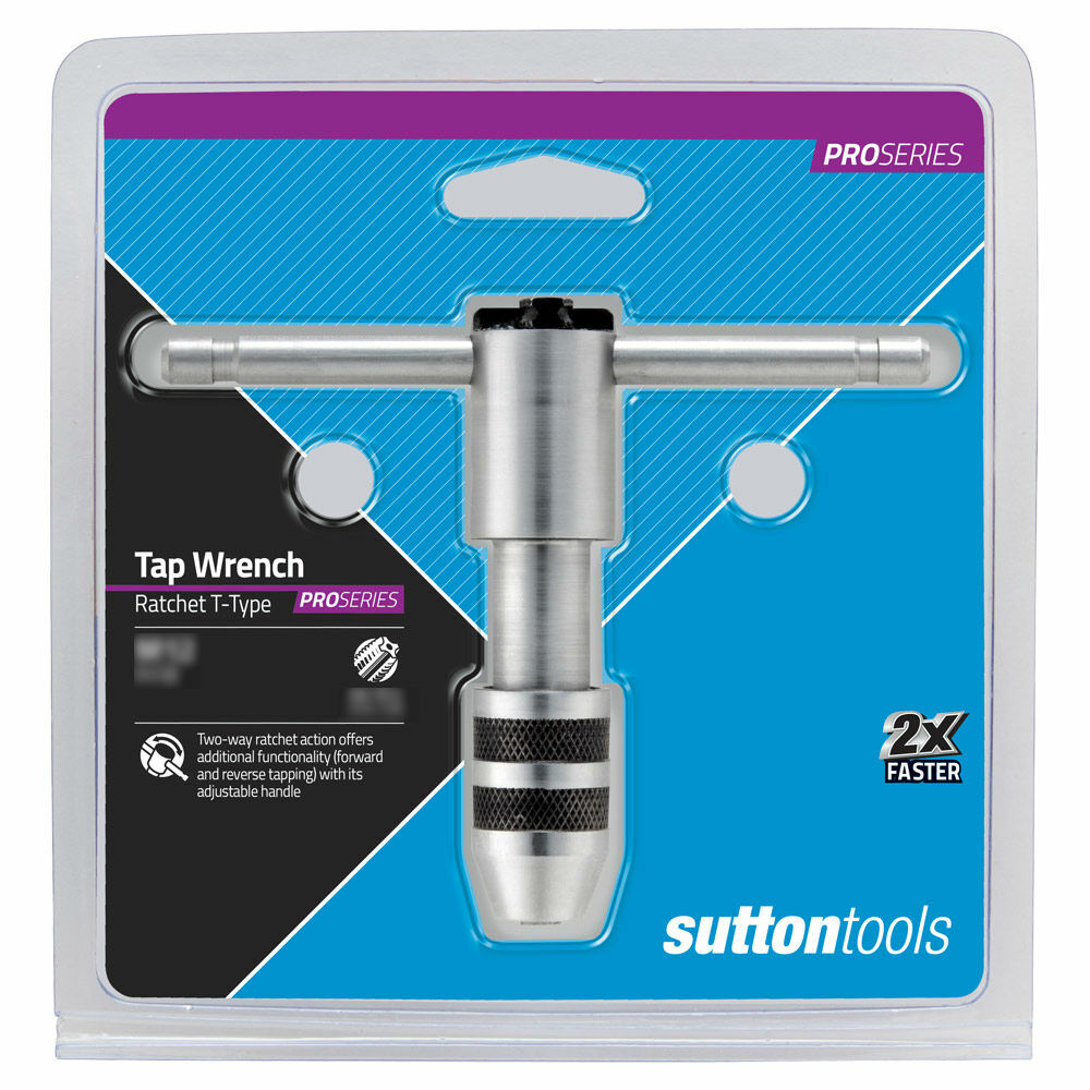 Sutton M9031200L M12 T-Type Ratchet Tap Wrench Long Reach - Suits M6 to M12