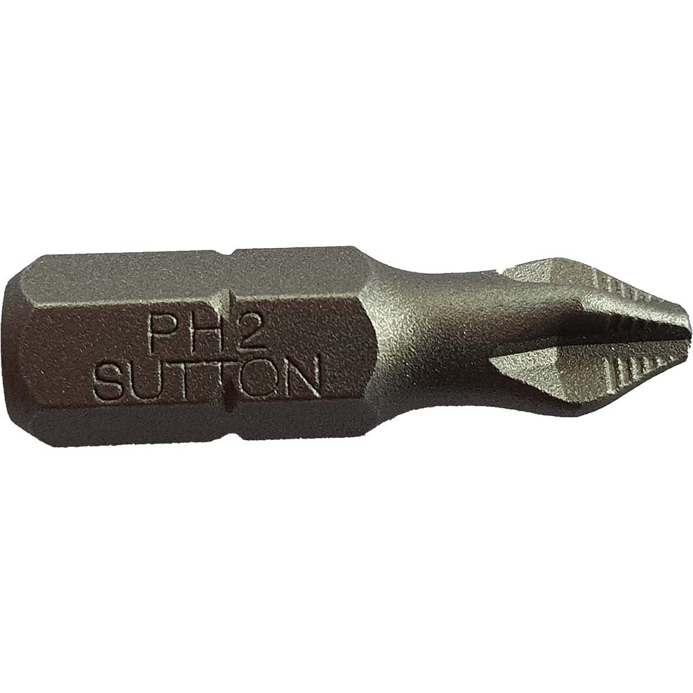 Sutton S1090225 2 x 25mm Phillips Screwdriver Bit ACR Insert CRV 10Pack - AIMS Industrial Supplies