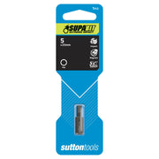 Sutton S1140525 5mm x 25mm Impact Hex Screwdriver Bit CRV1