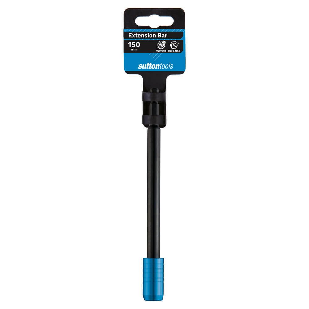 Sutton S131 1/4 x 150mm Magnetic Bit Holder One Touch Black CRV - AIMS Industrial Supplies