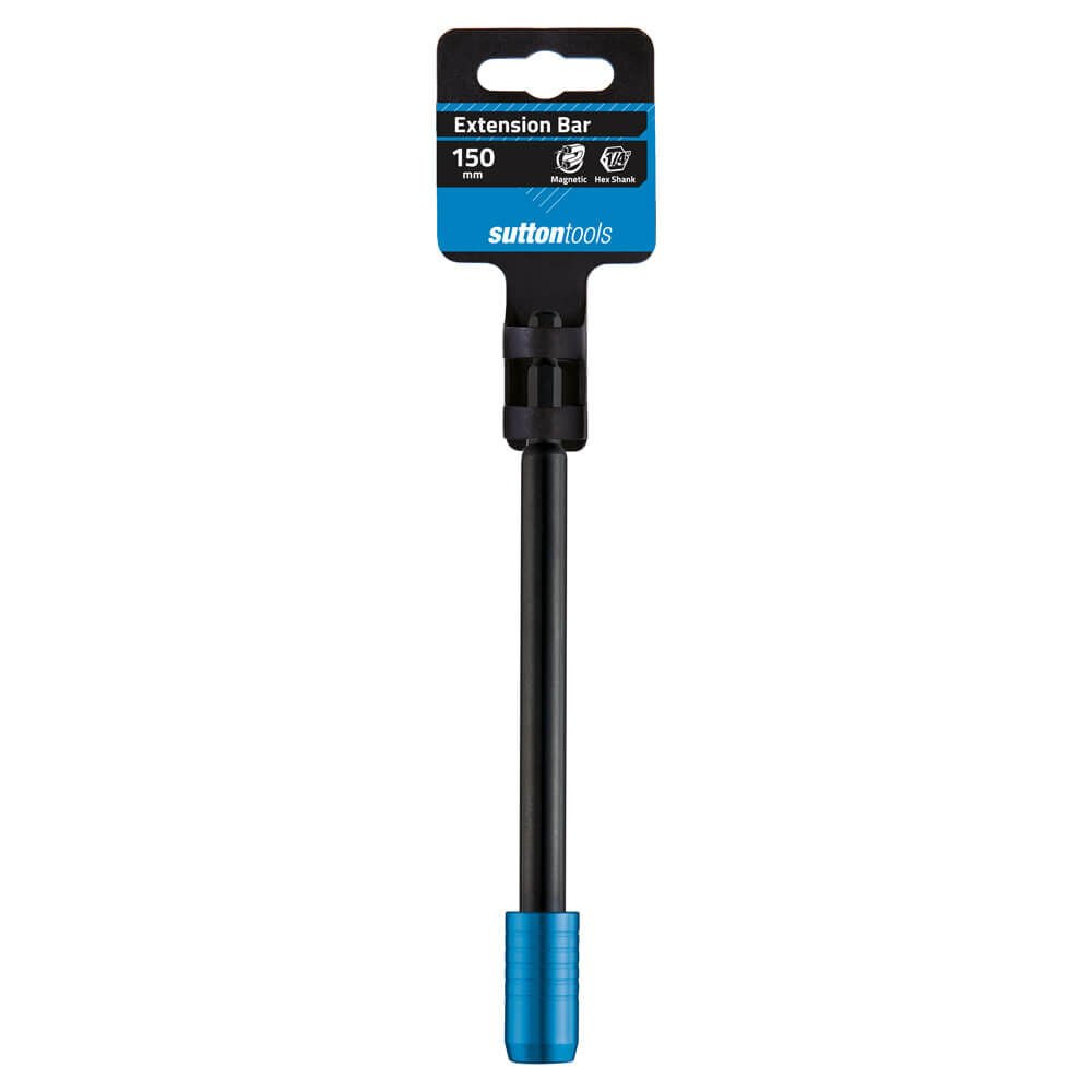 Sutton S131 1/4 x 150mm Magnetic Bit Holder One Touch Black CRV - AIMS Industrial Supplies