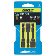 Sutton S1570003 Magnetic Nutsetter Set (1/4",5/16", 3/8") 3 Pack - AIMS Industrial Supplies