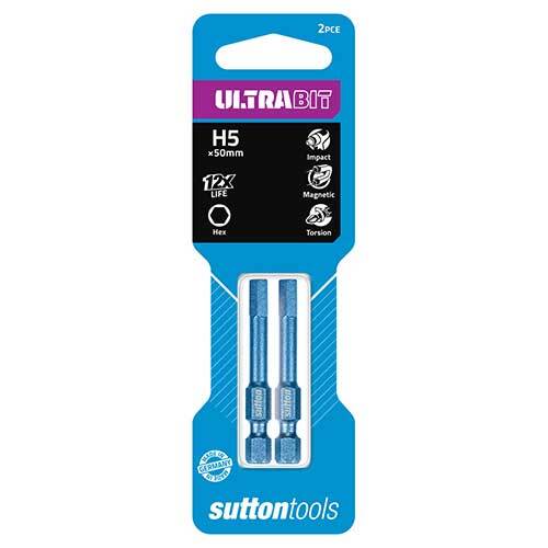Sutton - S163 Hex Screwdriver Bit - Ultrabit - AIMS Industrial Supplies