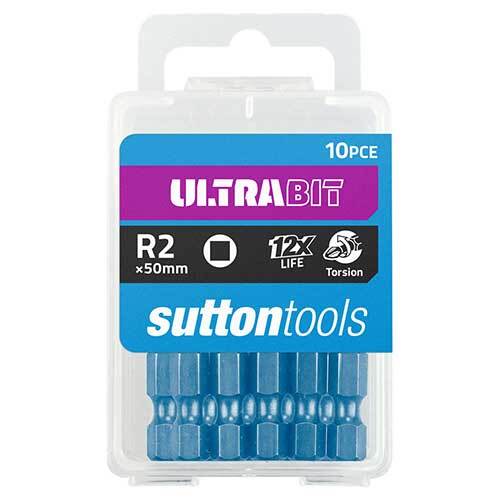 Sutton S1680250 R2 x 50mm Robertson Ultrabit Screwdriver Bit 10 Pack