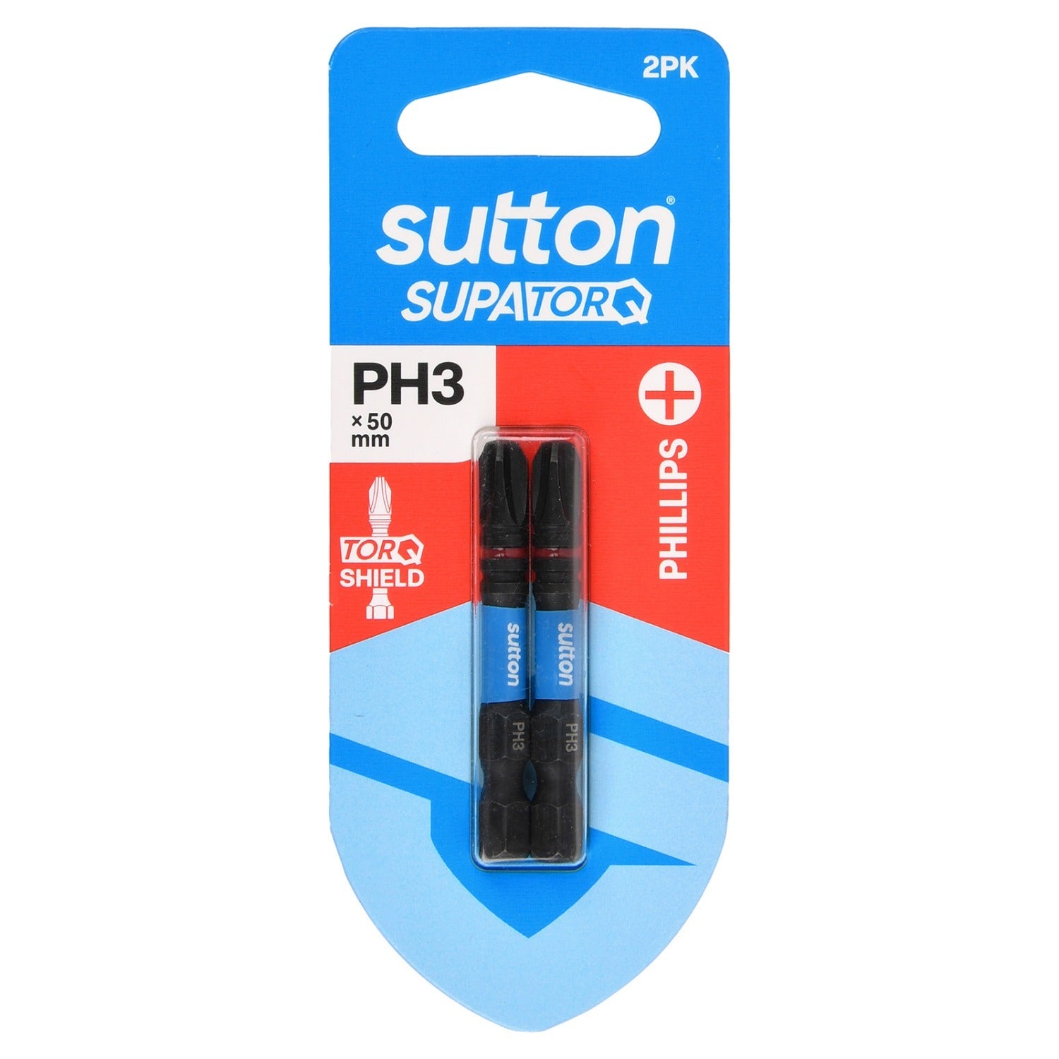 Sutton S200H02B03 PH3 x 50mm Phillips Screwdriver Bit S200 Supatorq (2 Pack)