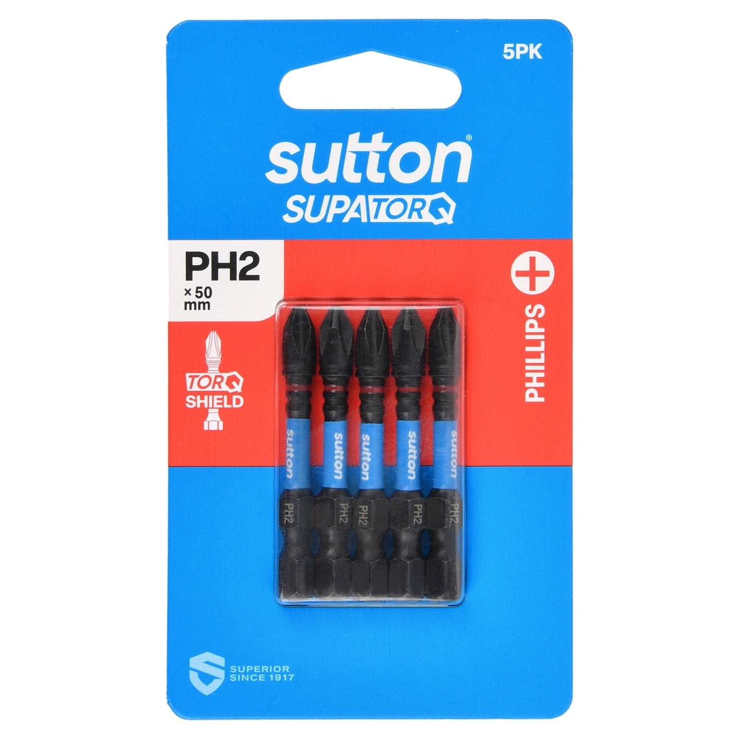 Sutton S200H05B02 PH2 x 50mm Phillips Screwdriver Bit S200 Supatorq (5 Pack)