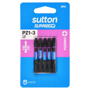 Sutton S202S05B03 PZ1 - 3 x 50mm Pozidriv Screwdriver Bit Set S202 Supatorq, 5 Pcs - AIMS Industrial Supplies