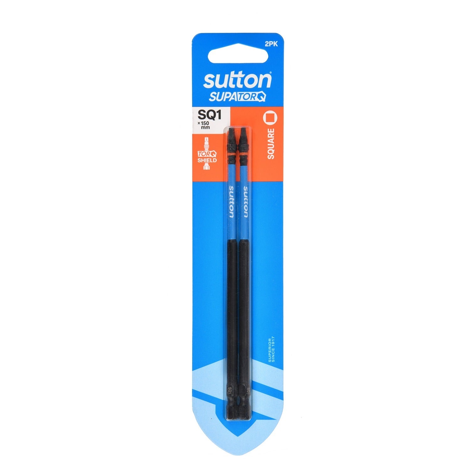 Sutton S204H02G01 SQ1 x 150mm Square/Robertson Screwdriver Bit S204 Supatorq (2 Pack)