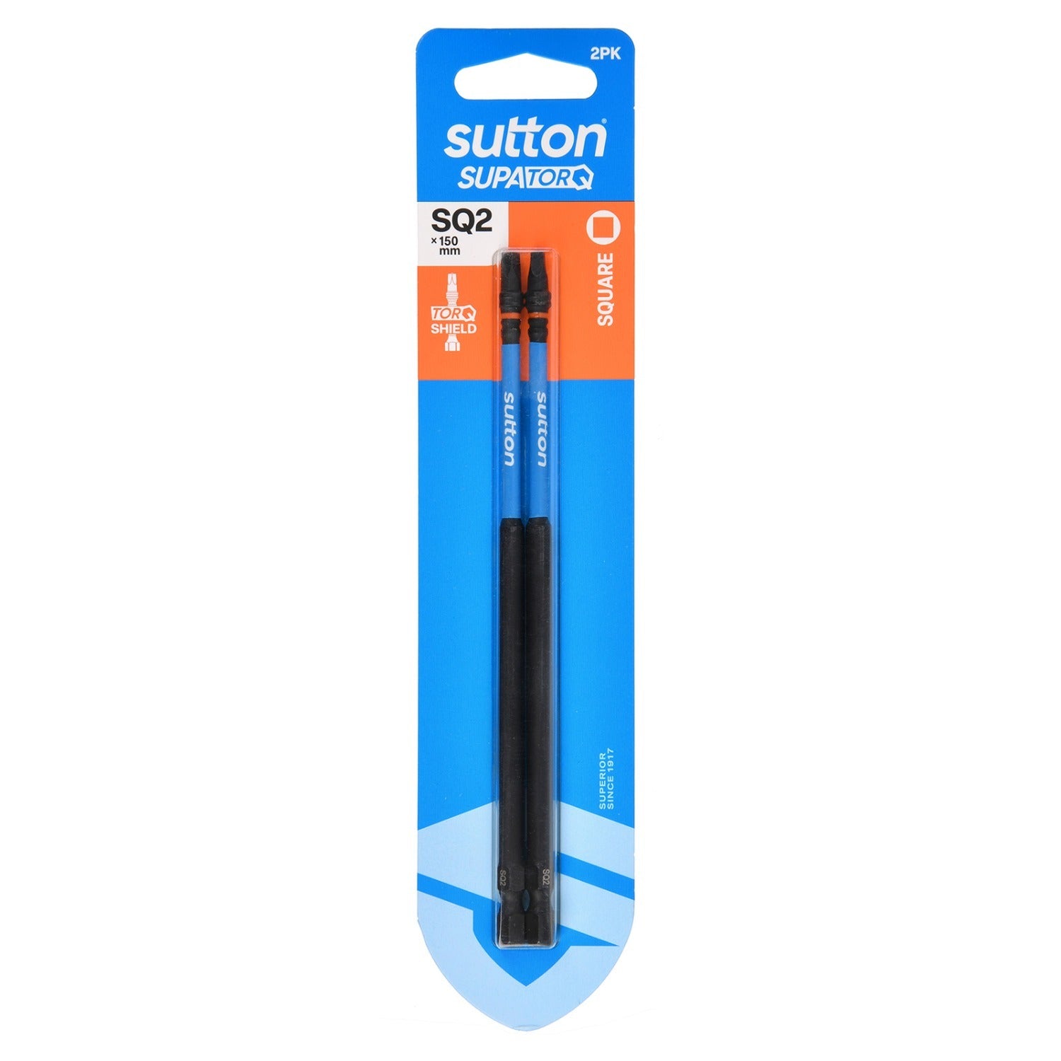 Sutton S204H02G02 SQ2 x 150mm Square/Robertson Screwdriver Bit S204 Supatorq (2 Pack)
