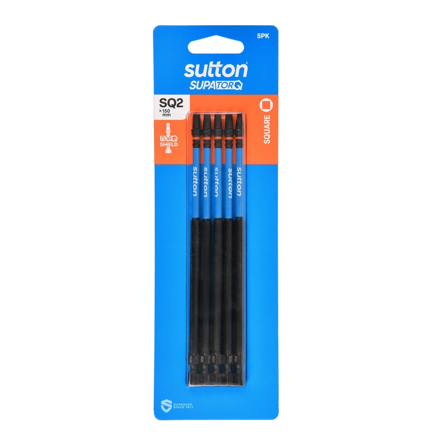 Sutton S204H05G02 SQ2 x 150mm Square/Robertson Screwdriver Bit S204 Supatorq (5 Pack)