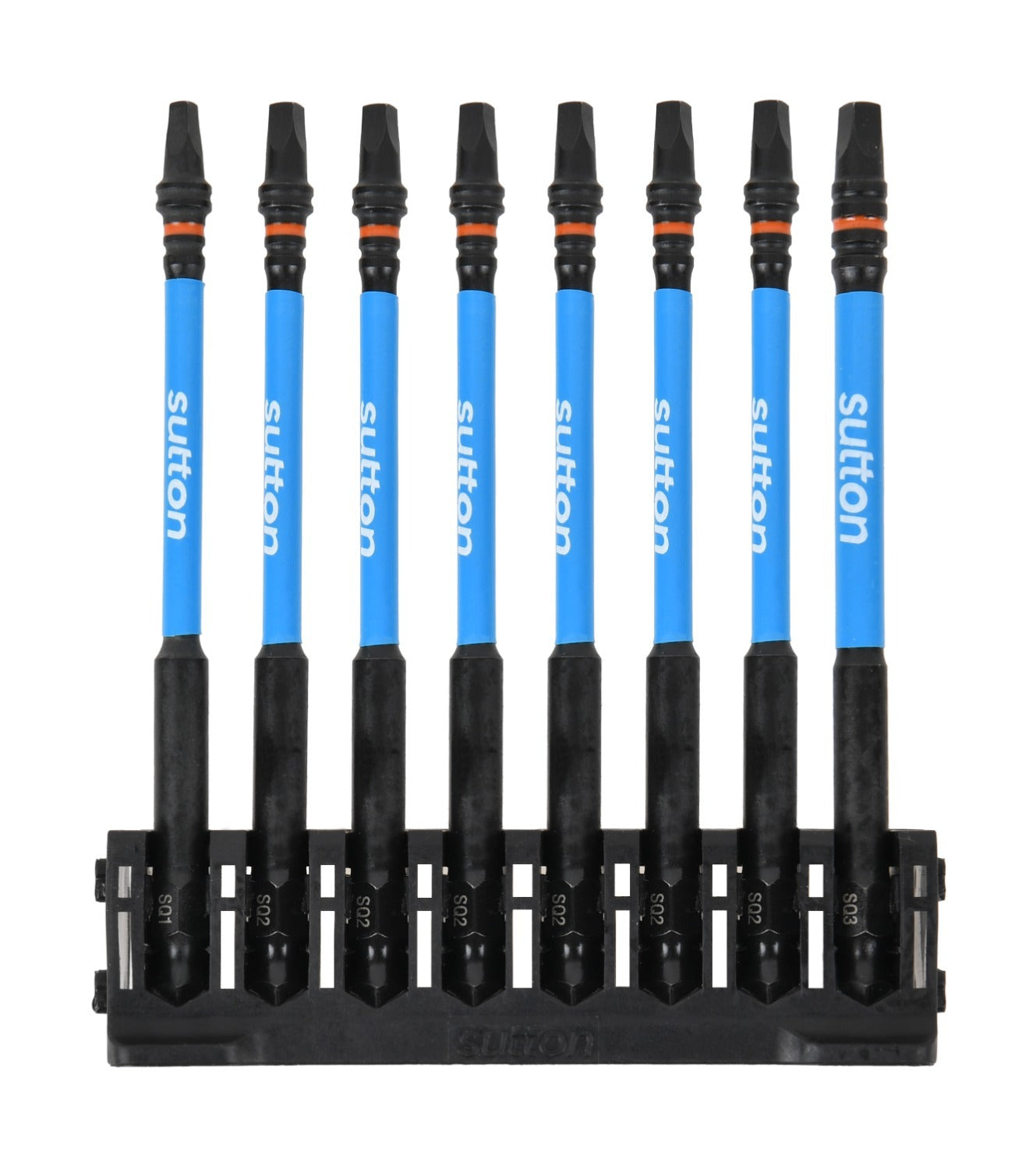Sutton S204S08E 100mm Stack-In Square Screwdriver Bit Set S204 Supatorq, 8 Pcs