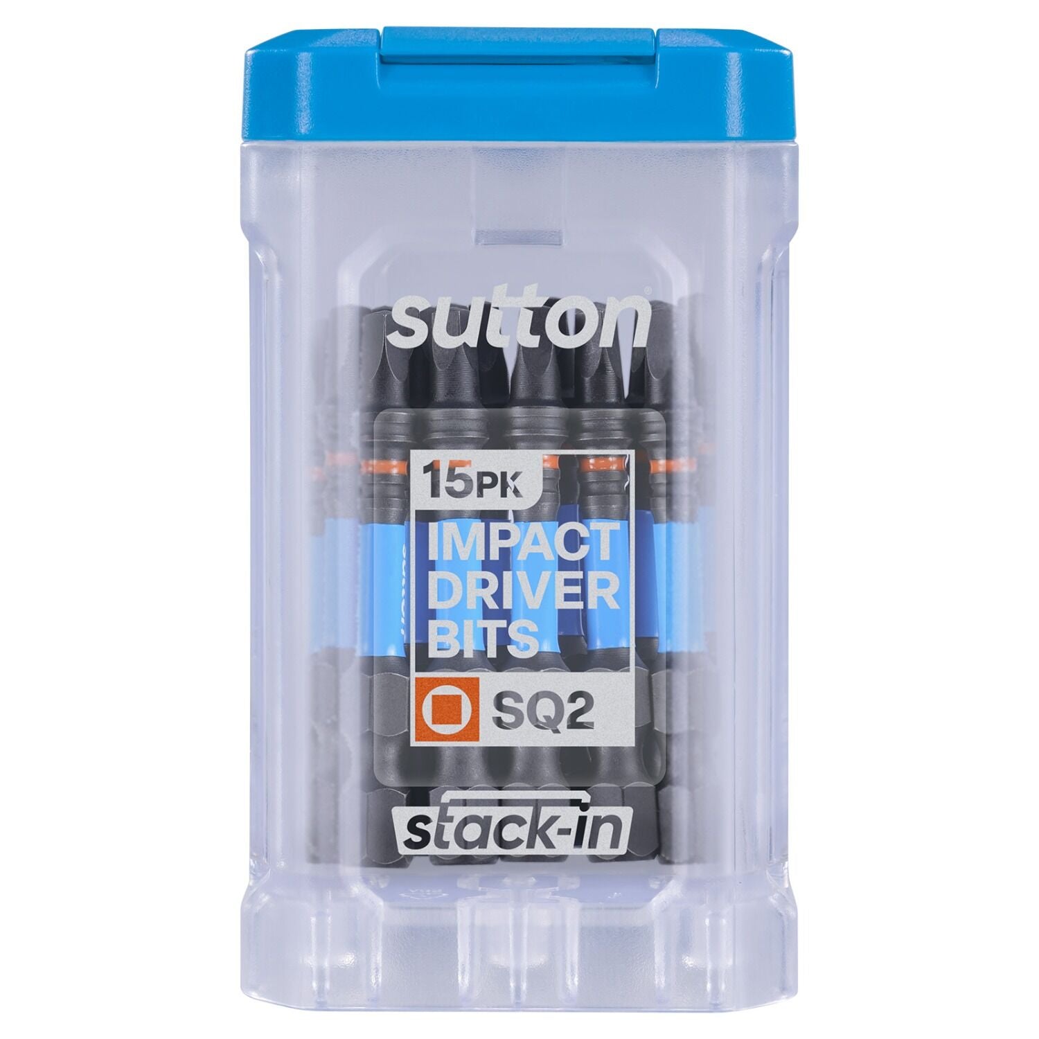 Sutton S204T15B02 SQ2 x 50mm Stack-In Square Screwdriver Bit S204 Supatorq, 15/Pack