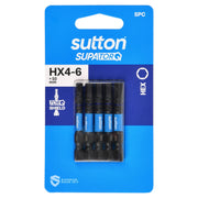 Sutton S206S05B06 HX4-6 x 50mm Hex Screwdriver Bit Set S206 Supatorq, 5 Pcs1