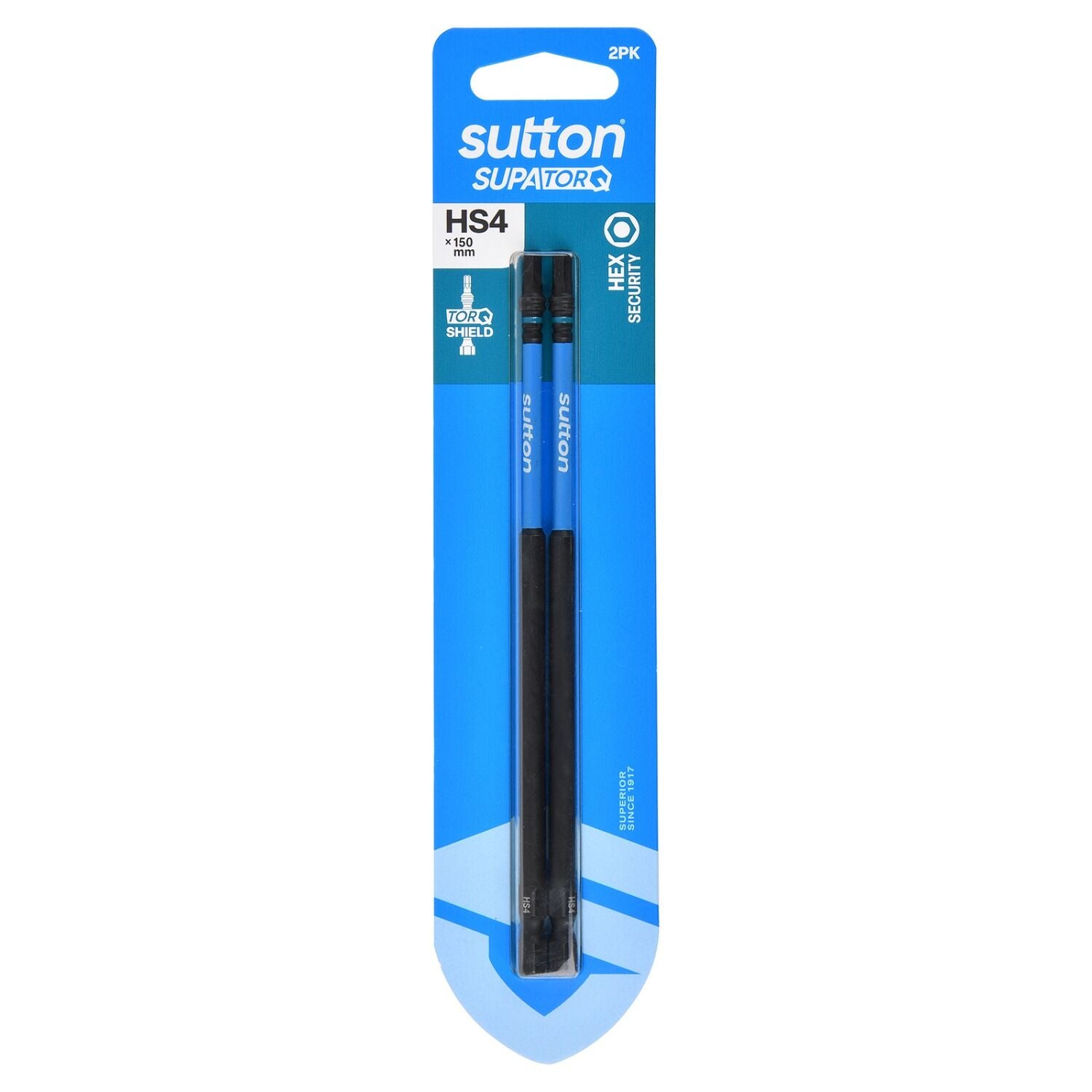 Sutton S208H02G04 HS4 x 150mm Hex-S Screwdriver Bit S208 Supatorq - 2/Pack