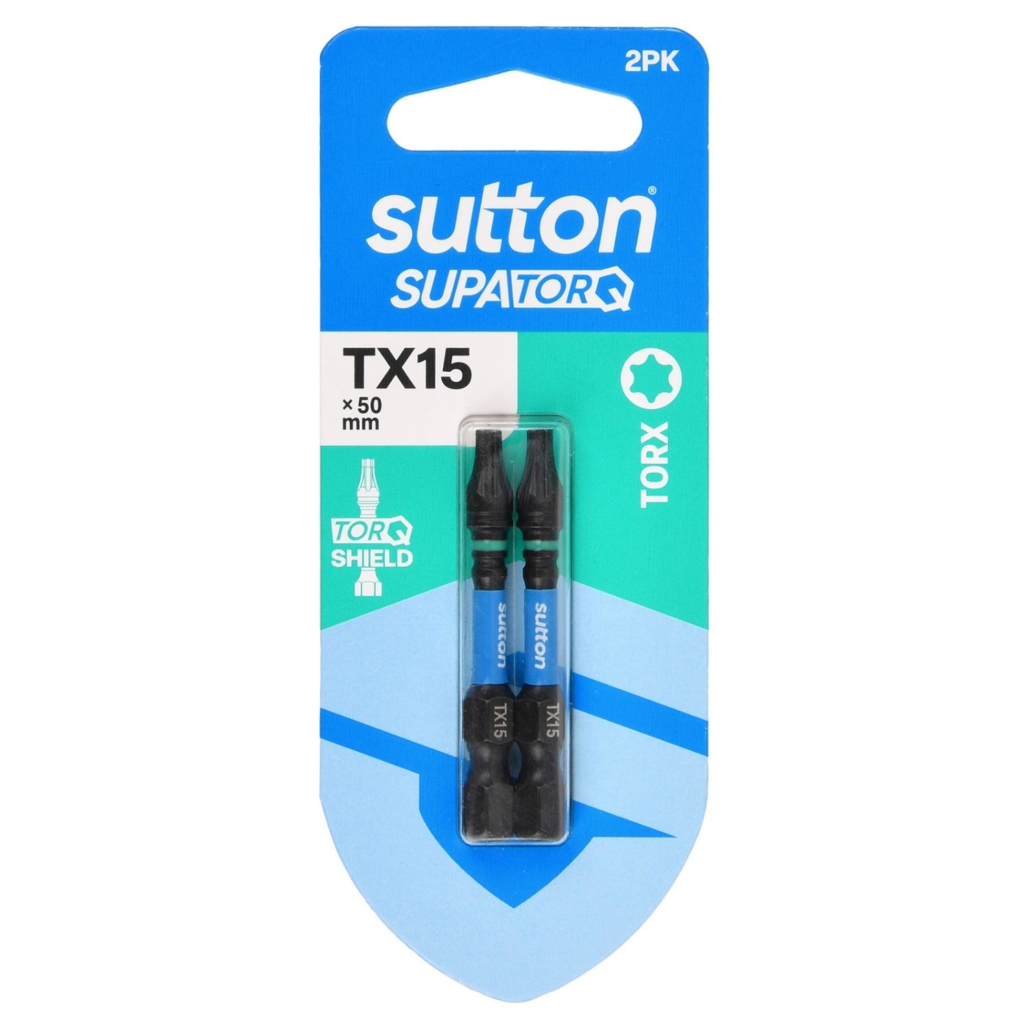 Sutton S212H02B15 TX15 x 50mm Torx Screwdriver Bit S212 Supatorq (2 Pack)