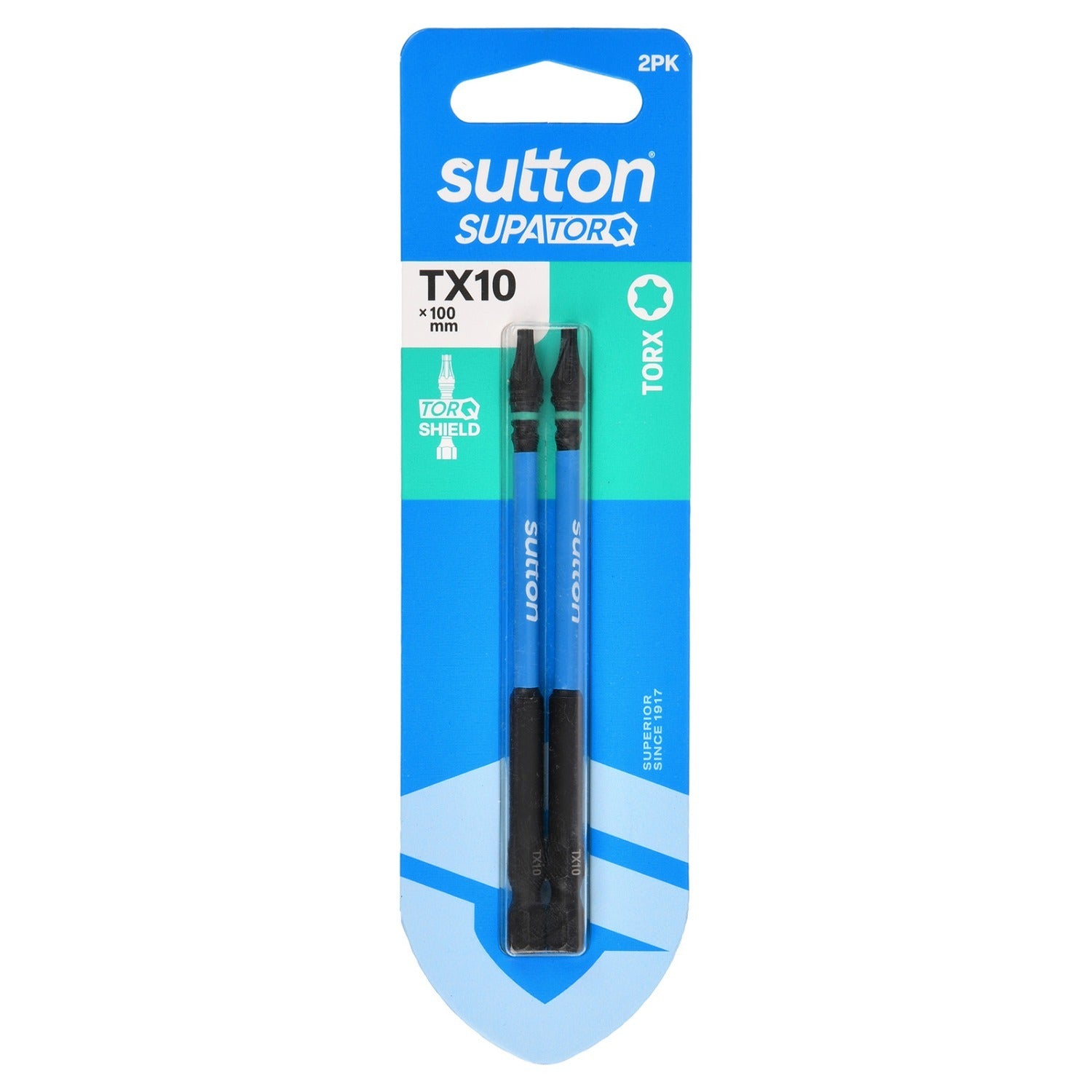 Sutton S212H02E10 TX10 x 100mm Torx Screwdriver Bit S212 Supatorq (2 Pack)