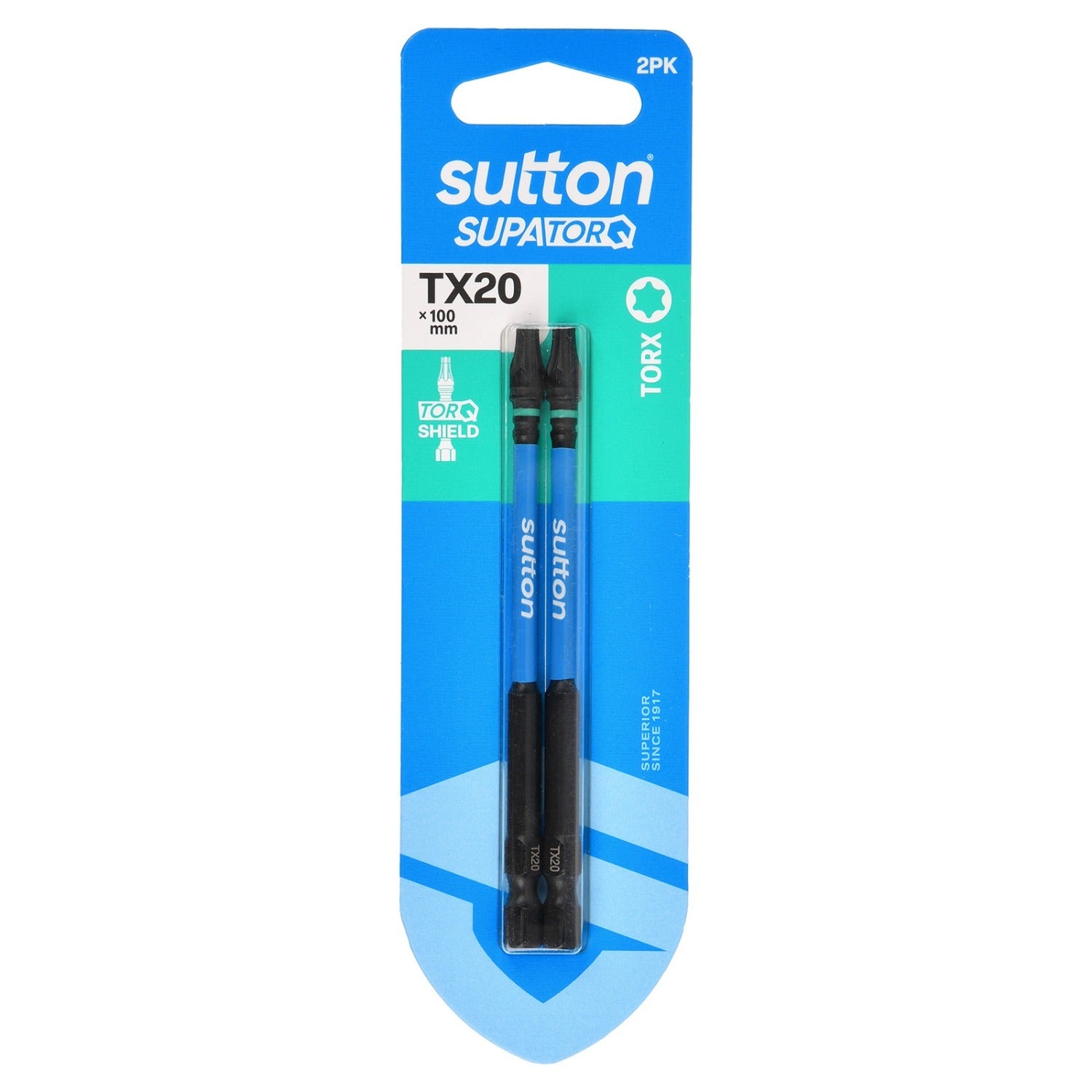 Sutton S212H02E20 TX20 x 100mm Torx Screwdriver Bit S212 Supatorq (2 Pack)