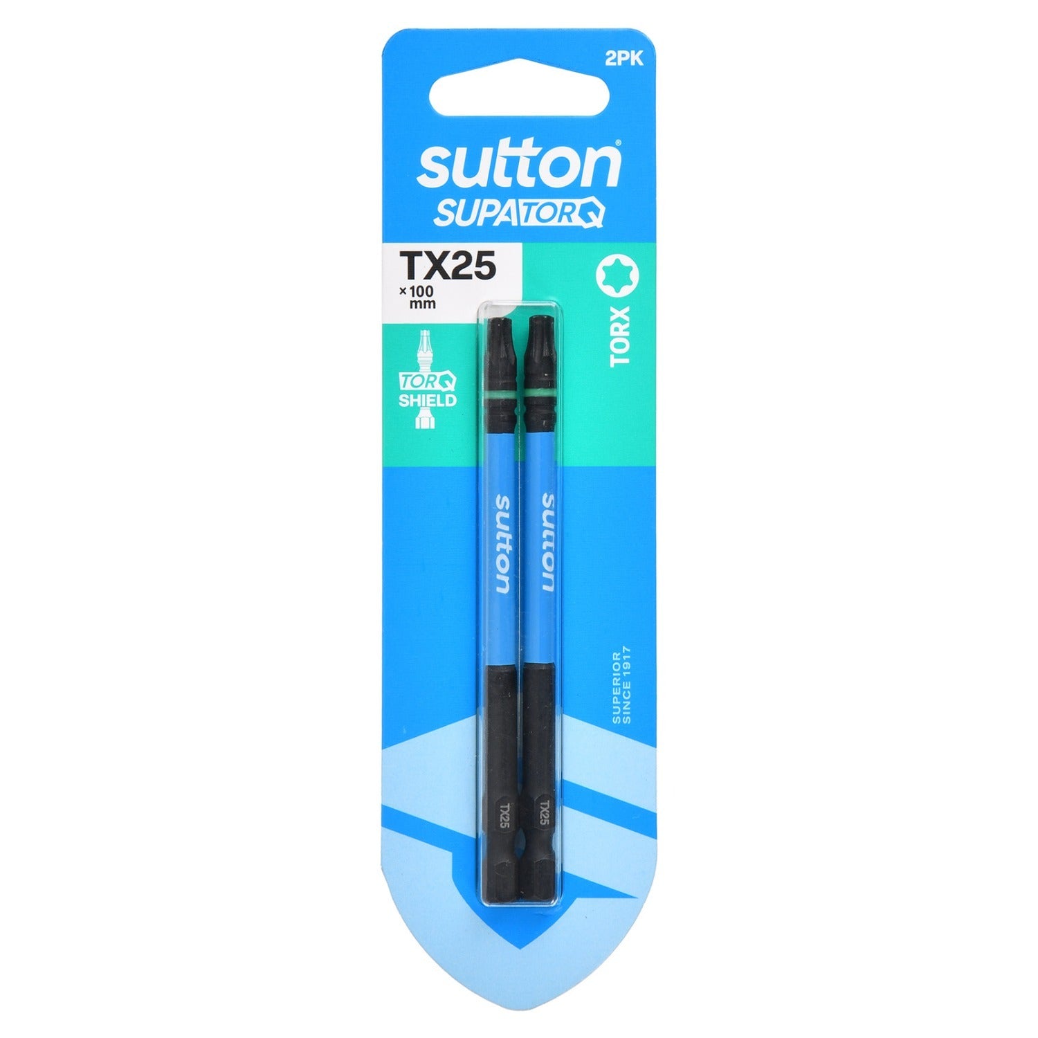 Sutton S212H02E25 TX25 x 100mm Torx Screwdriver Bit S212 Supatorq (2 Pack)