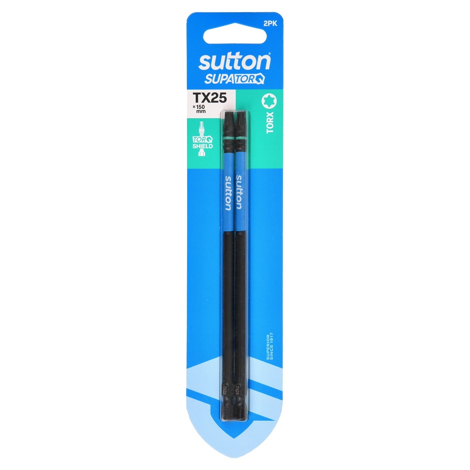 Sutton S212H02G25 TX25 x 150mm Torx Screwdriver Bit S212 Supatorq (2 Pack)