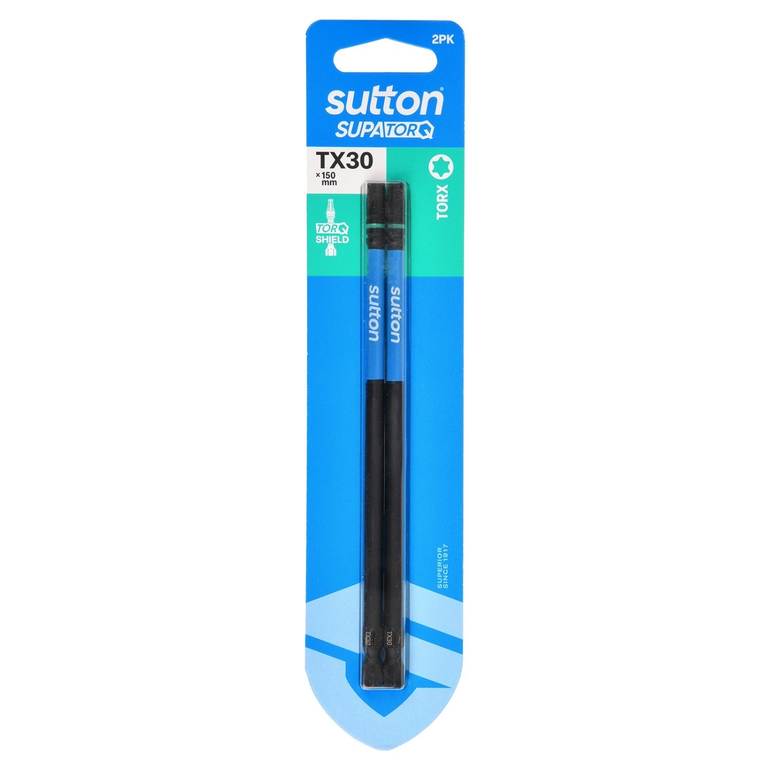 Sutton S212H02G30 TX30 x 150mm Torx Screwdriver Bit S212 Supatorq (2 Pack)
