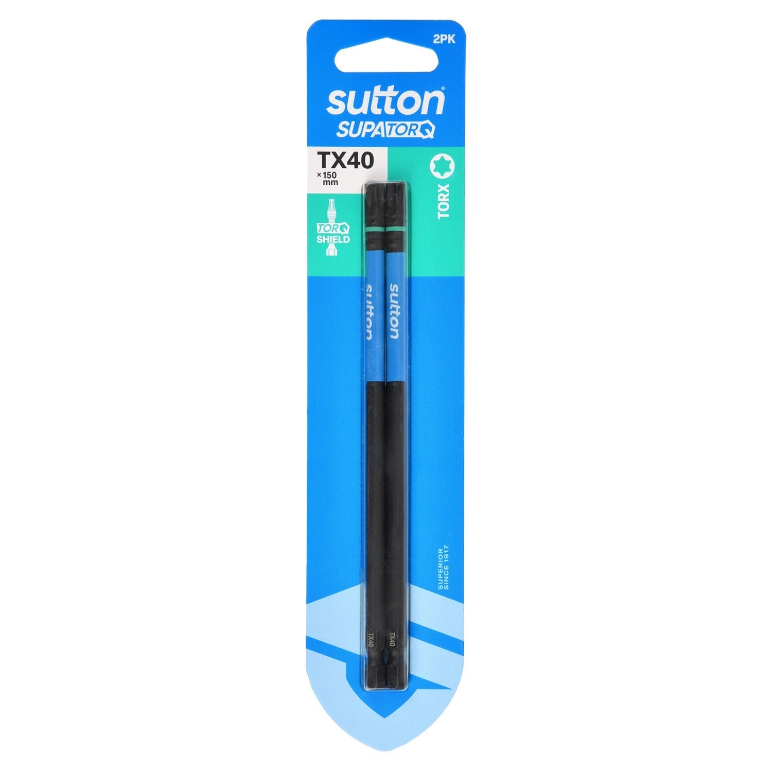 Sutton S212H02G40 TX40 x 150mm Torx Screwdriver Bit S212 Supatorq (2 Pack)
