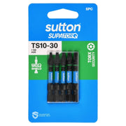 Sutton S214S05B30 TS10 - TS30 x 50mm Torx - S Screwdriver Bit Set S214 Supatorq, 5 Pcs - AIMS Industrial Supplies