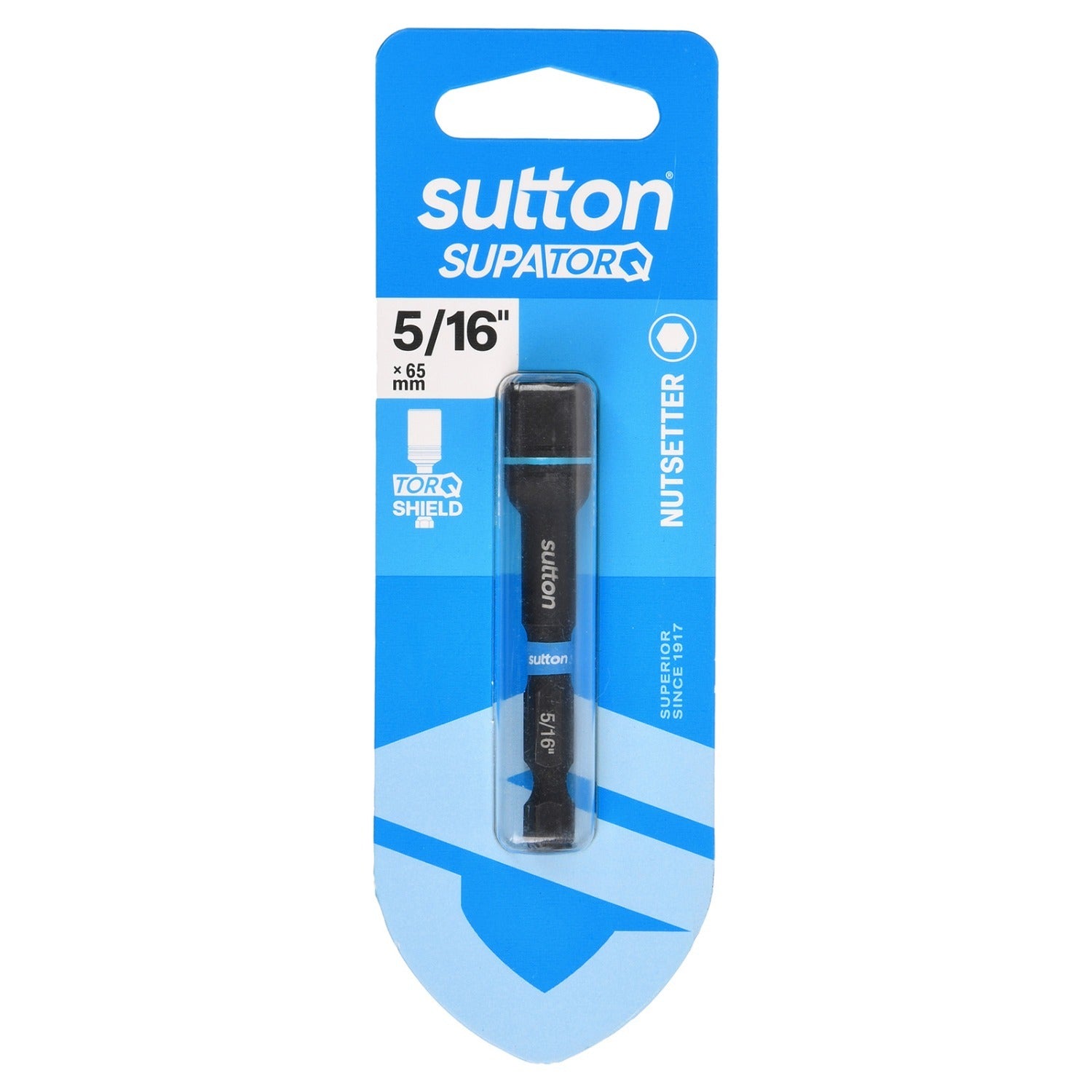 Sutton S230H01CB 5/16" x 65mm Magnetic Nutsetter Bit S230 Supatorq