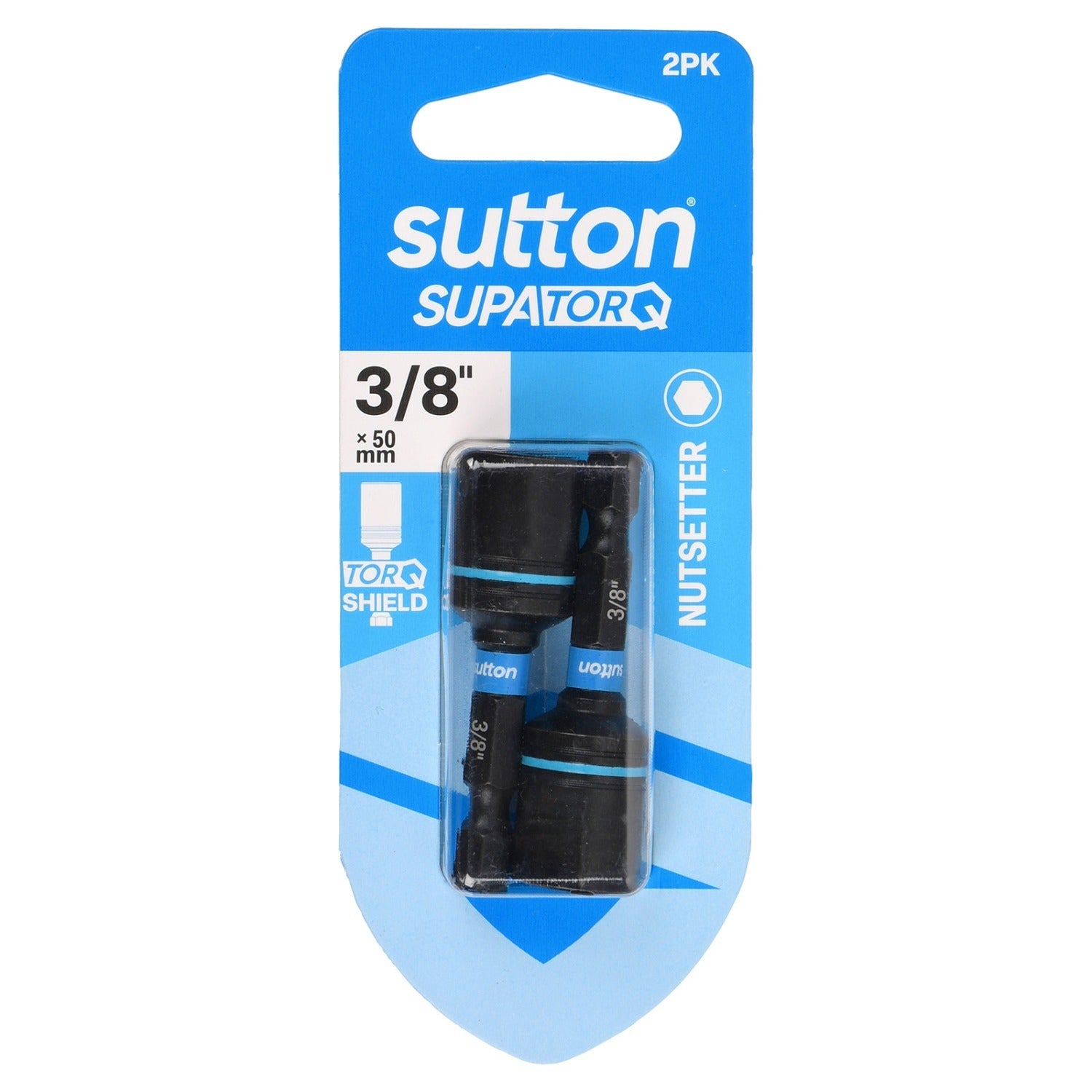 Sutton S230H02BC 3/8" x 50mm Magnetic Nutsetter Bit S230 Supatorq (2 Pack)