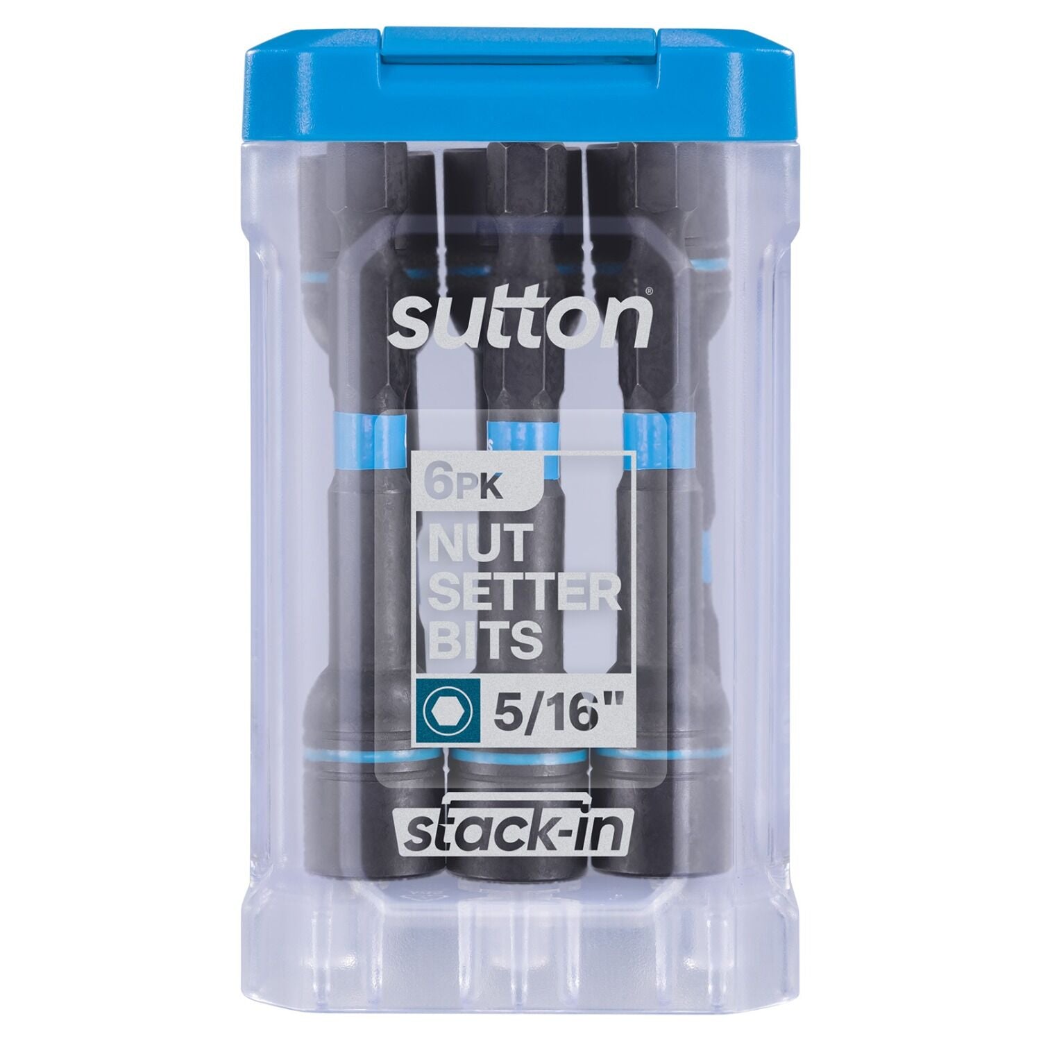 Sutton S230T06CB 5/16" x 65mm Stack-In Magnetic Nutset Bit S230 Supatorq, 6 Pcs