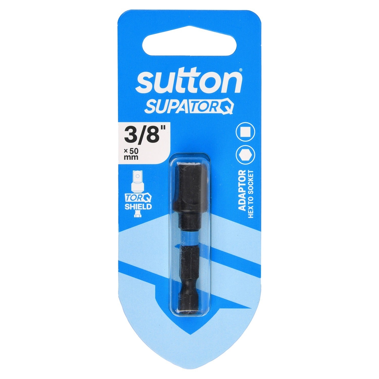 Sutton S240H01BC 3/8" x 50mm Hex To Socket Bit Adaptor S240