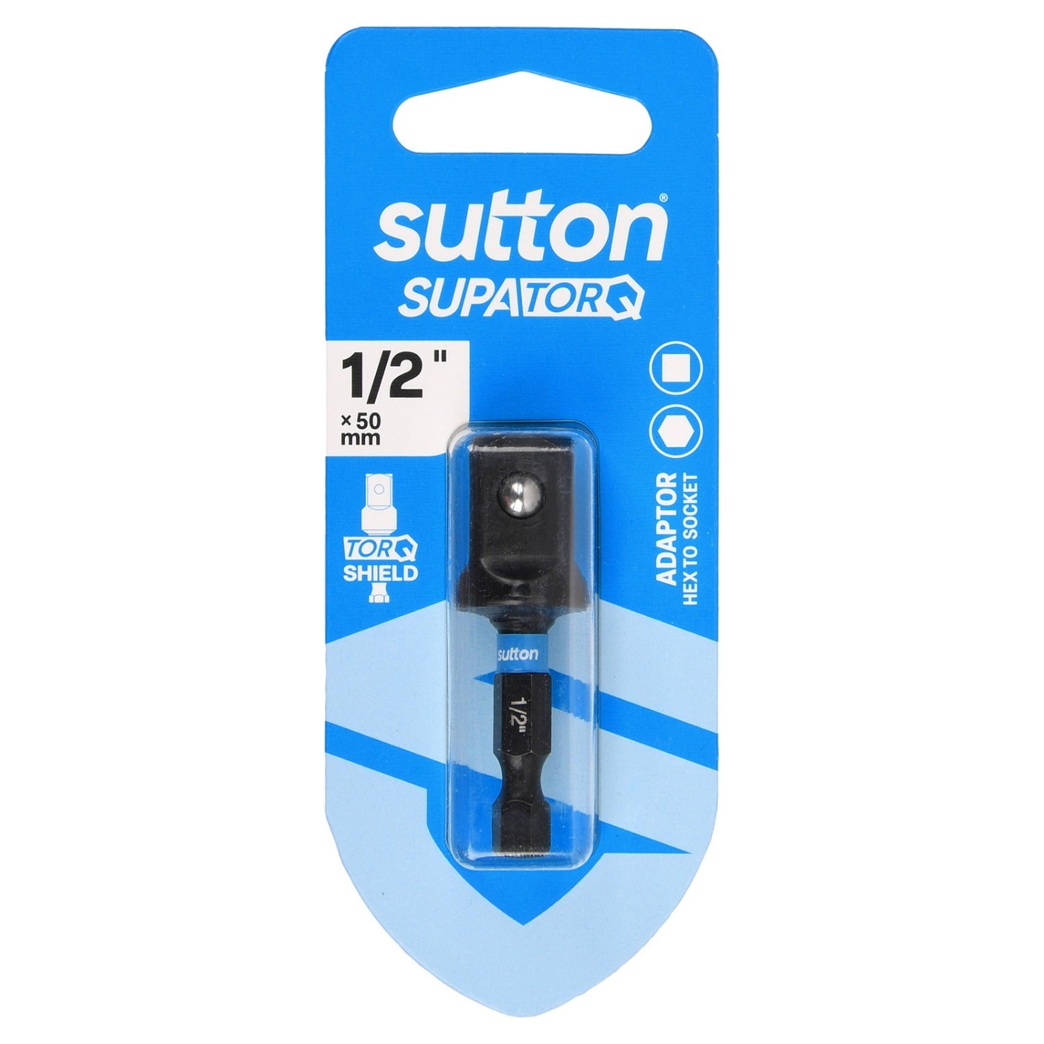 Sutton S240H01BE 1/2" x 50mm Hex To Socket Bit Adaptor S240