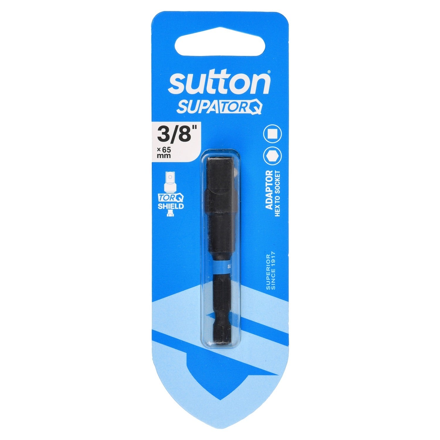 Sutton S240H01CC 3/8" x 65mm Hex To Socket Bit Adaptor S240