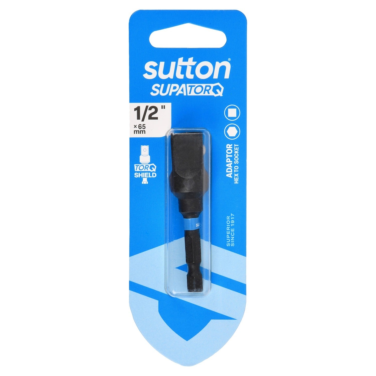 Sutton S240H01CE 1/2" x 65mm Hex To Socket Bit Adaptor S240