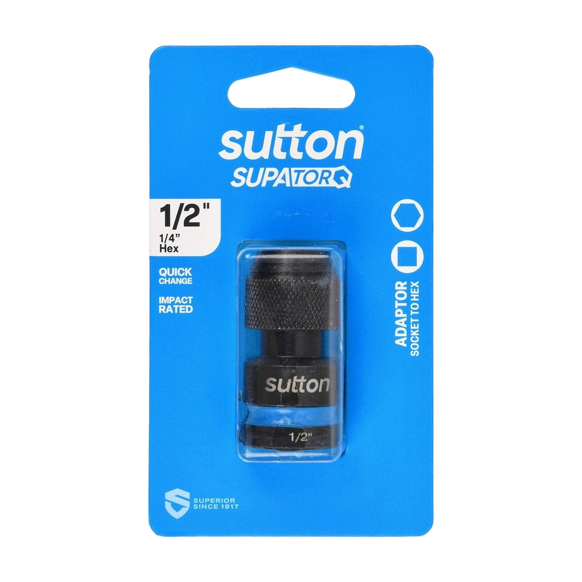Sutton S241H01BA 1/2 - 1/4" x 50mm Socket To Hex Adaptor S241