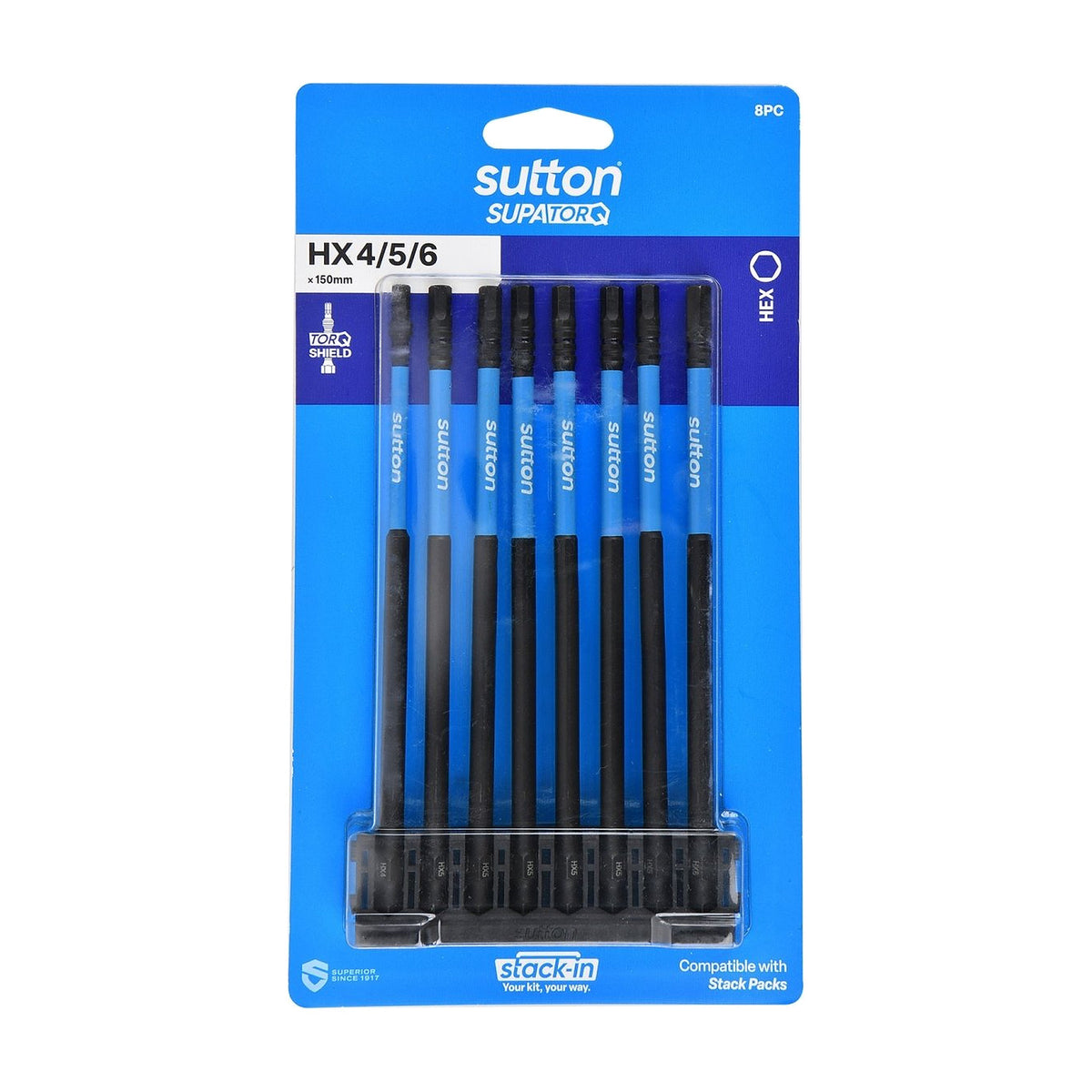 Sutton Stack - In Hex Screwdriver Bit Set S206 Supatorq