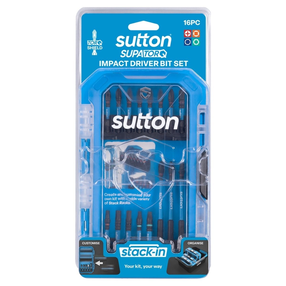 Sutton Stack - In Power Screwdriver Bit Set S250 Supatorq - AIMS Industrial Supplies