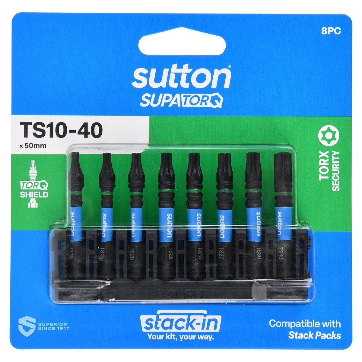 Sutton Stack - In Torx Screwdriver Bit Set S214 Supatorq - AIMS Industrial Supplies