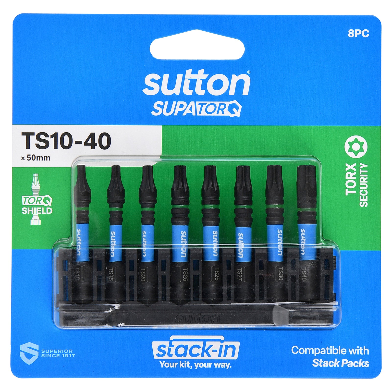 Sutton Stack-In Torx Screwdriver Bit Set S214 Supatorq1
