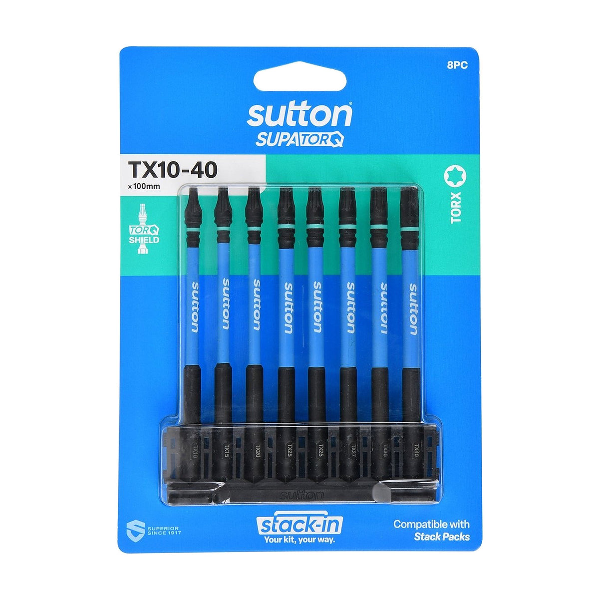 Sutton SupaTorq TX10–TX40 Stack - In Torx Screwdriver Bit Set - S212