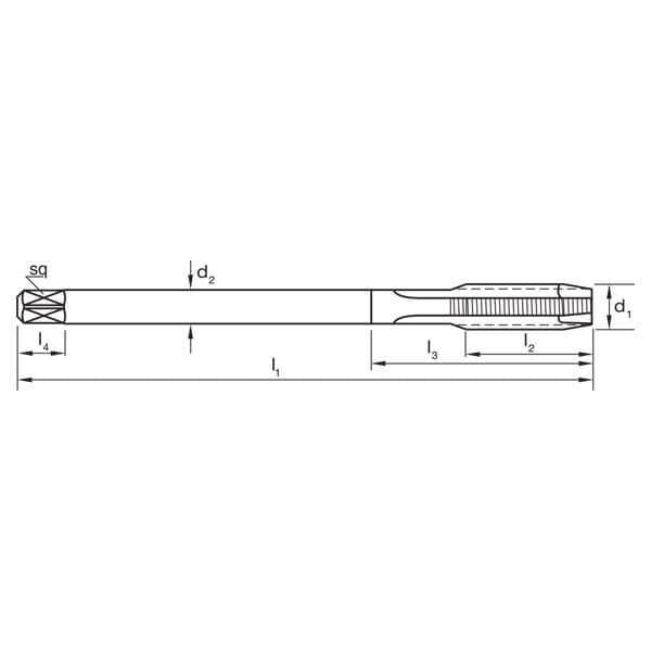 Sutton T105 Metric Spiral Point Tap - Premium HSS Tinite - AIMS Industrial Supplies