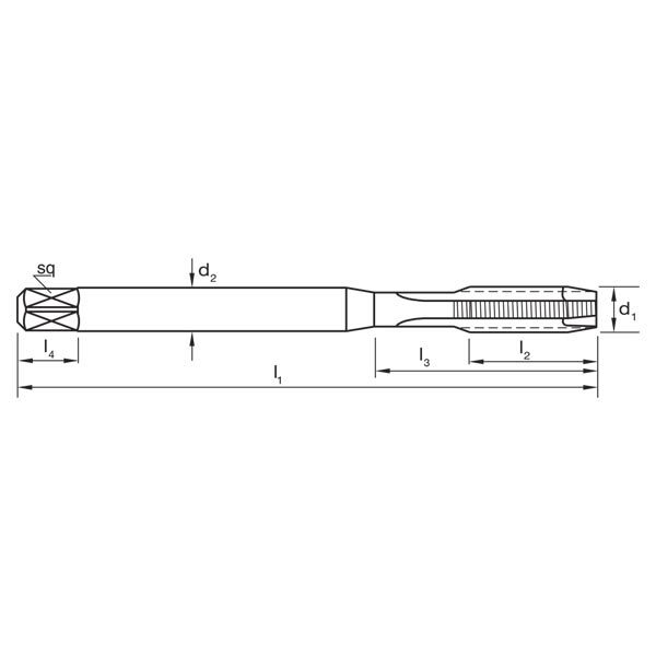 Sutton T1060350 Metric M3.5 x 0.6 Spiral Point Tap - HSSE V3