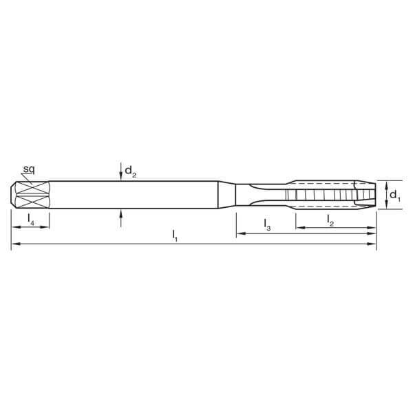 Sutton T130 Metric Spiral Point Tap - Premium HSS Tinite2