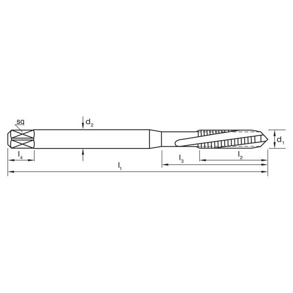 Sutton T152 Metric Spiral Flute Tap - Cobalt Steel TiCN - AIMS Industrial Supplies