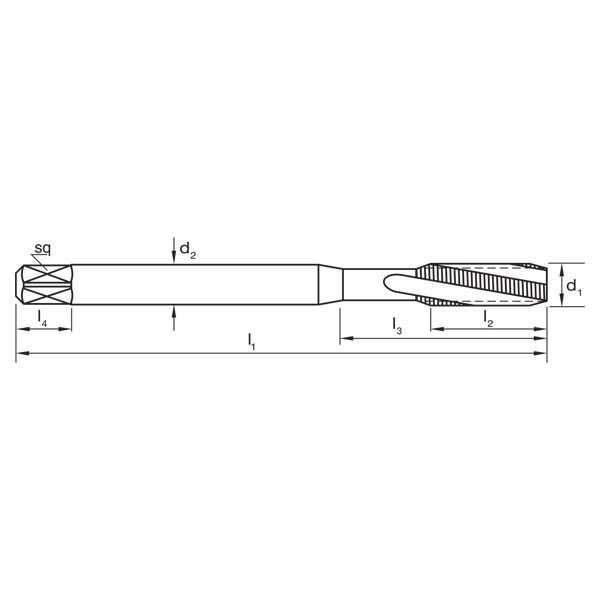 Sutton T183 Metric Spiral Flute Tap - R15 N - Premium HSS 2