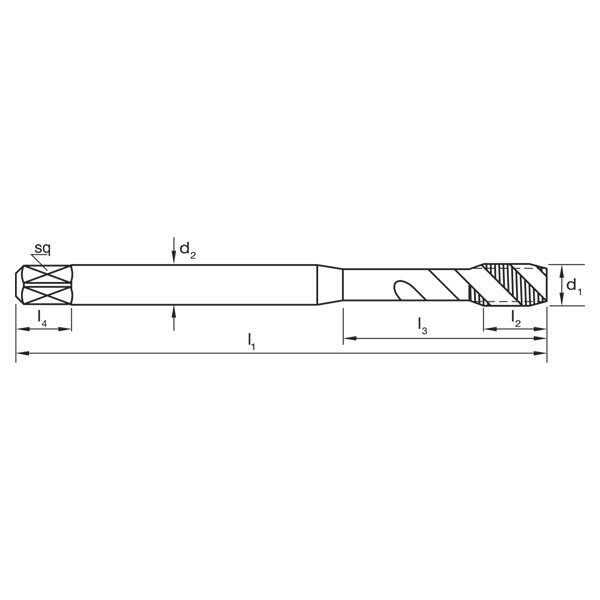 Sutton T187 Metric Spiral Flute Tap - R40 N - Premium HSS 2